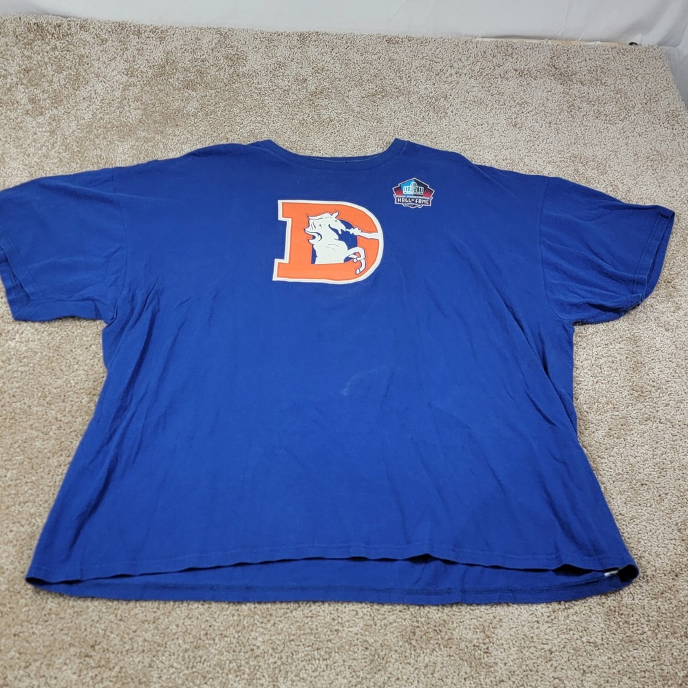 NFL Team Apparel Denver Broncos John Elway Hall of Fame Blue T-Shirt 3XL - Picture 4 of 6